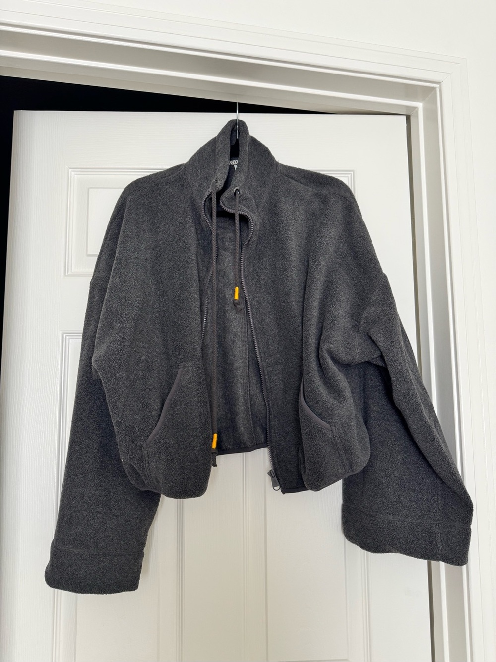 FP Movement by Free People Dark Gray Full-Zip Fleece Sweater Jacket